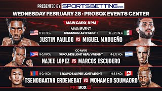 Pauldo vs Madueño  ProBox TVs Wednesday Night Fights [upl. by Llertnor]