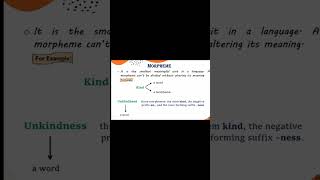 Morphemes in linguistics morphemes morphology linguistics [upl. by Gnav51]