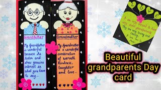 How to make grandparents Day cardHappy Grandparents dayHandmade card [upl. by Siramay]