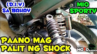 Paano mag PALIT ng REAR SHOCK sa MIO SPORTY  How to REPLACE REAR SHOCK in MIO SPORTY  DIY [upl. by Yoko]