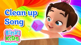 Clean Up Song  Binkikids Nursery Rhymes amp Kids Songs [upl. by Yeclek]