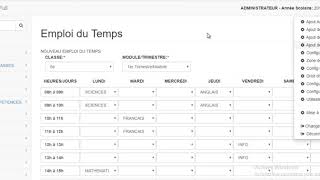 GeSchoolS 36  Module  Emploi Du Temps [upl. by Nafis327]