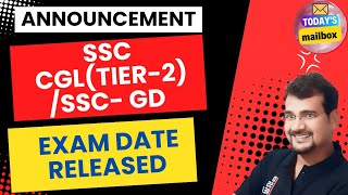 SSC CGL TIER llSSC GD EXAM DATE OUT ssc ssccgl sscgd sscchsl [upl. by Urba]