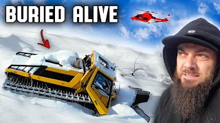 Insane Recovery Avalanche Buries Two Men Alive in Snowcat [upl. by Harrow]