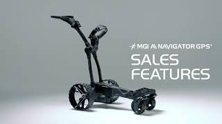 MGI AI Navigator GPS Electric Caddy Golf Cart [upl. by Enneiluj]