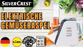 ELEKTRISCHE GEMÜSERASPEL SilverCrest SGR 150 D1 DEUTSCHLAND DEUTSCH LIDL [upl. by Heger]