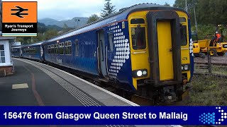 156476 from Glasgow Queen Street to Mallaig [upl. by Nilre989]