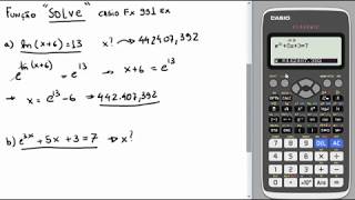 Função Solve na Casio FX991EX Resolvendo Equações [upl. by Lynea]