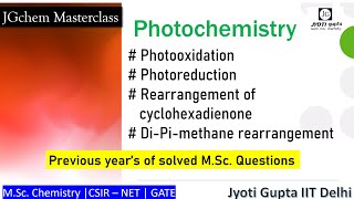 Photochemistry Photooxidation Photoreduction Dipi methane rearr Rearr of cyclohexadienone [upl. by Ellehcil979]