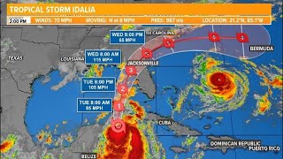 Live update  Hurricane tracker Tropical Storm Idalia forecast to become major hurricane [upl. by Shalna]