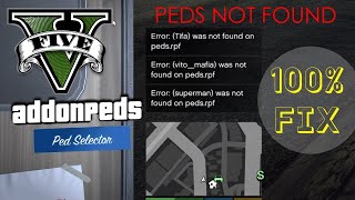 GTA 5 How to fix Error ped was not on pedsrpf  Addonpeds Issu Solved GTA V PC StepOnTech [upl. by Aiasi]