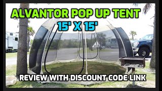 ALVANTOR POP UP TENT 15 X 15 [upl. by Halian]