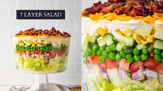 7 LAYER SALAD » easy lunch recipe [upl. by O'Mahony]