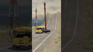 Cars amp School Bus vs Giant Hammer 13  BeamNGDrive [upl. by Cozmo656]