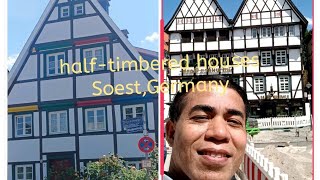 MEDIEVAL DESIGN HALF TIMBERED HOUSES SOESTGERMANY [upl. by Henebry]