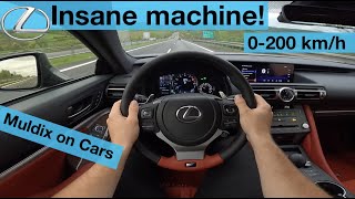 Lexus RC F Track Edition 341 kW POV Test Drive  Acceleration 0220 kmh [upl. by Ettevy]