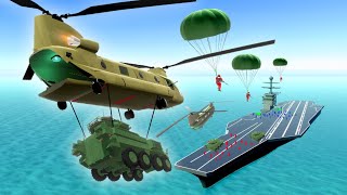 CHINOOK Vehicle Paradrop to Take Over the Carrier in Ravenfield [upl. by Aicilegna]