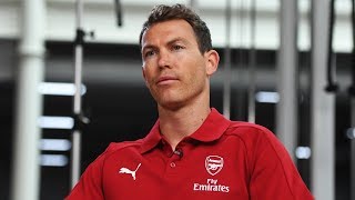 Stephan Lichtsteiners first Arsenal interview [upl. by Airdnaxila]