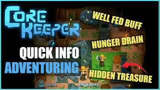 QUICK INFO Adventuring Well Fed Buff Hunger Drain  Core Keeper [upl. by Leterg771]