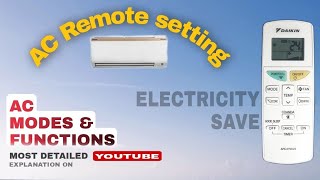 DAIKIN AC REMOTE SETTINGS Spill Ac all Functions  POWER Electricity saving tips in TamilHVAC [upl. by Letsyrc376]