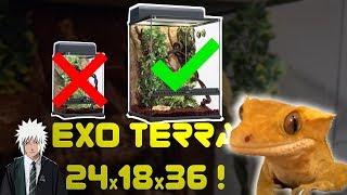 NEW Crested Gecko Vivarium MASSIVE Exo Terra 24x18x36 June 2018 [upl. by Narda624]