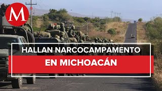 Guardia Nacional y Ejército destruyen campamento clandestino en Aguililla [upl. by Gunther]