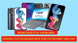 SON DAKİKAVERGİSİZ TELEFON BİLGİSAYAR amp İNTERNET DESTEĞİ BAŞVURU ŞARTLARI RESMİ GAZETEDE YAYINLANDI [upl. by Cheyney317]