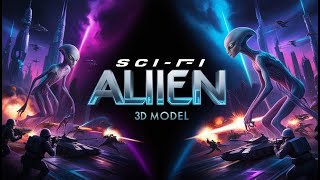 Sci Fi alien 3d model [upl. by Gibby]