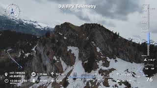 DJI FPV Drone with telemetry overlay [upl. by Garretson]