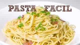 PASTA FACIL SIN HORNO  Espagueti a la carbonara  Como hacer spaguetti  Musas [upl. by Eceirtal]