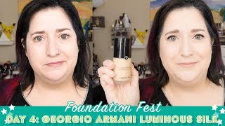 Giorgio Armani Luminous Silk  FOUNDATION FEST Review amp Wear Test Dry Skin Over 40 [upl. by Arezzini]