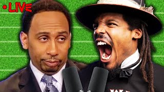 4thamp1 LIVE with Cam Newton amp Stephen A Smith  SUPER BOWL DAY 3 [upl. by Brenda406]