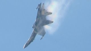 Su35 Crazy Maneuver Cobra  roll  spin  СУ35 ВВС России TOP GUN [upl. by Riek]