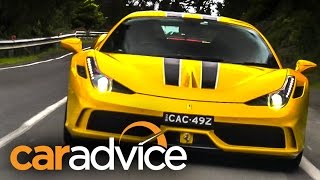 Ferrari 458 Speciale Review  CarAdvice [upl. by Irrak]