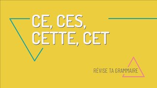 Ce cette cet ces  les adjectifs démonstratifs [upl. by Enait]