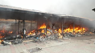 Fire destroys dozens of stores inside one of Islamabads largest markets  AFP [upl. by Kati]