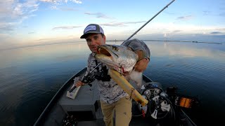 CRUSHED Speckled Trout on TOPWATER  Louisiana Fall Fishing [upl. by Leeke]