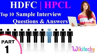 hdfc  hpcl top most interview questions and answers for freshers  experienced tips online videos [upl. by Aidnis]