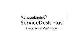 How to integrate ServiceDesk Plus with OpManager [upl. by Canning]