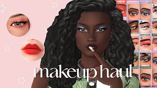 Maxis Match Makeup CC Haul 50 Items  The Sims 4 Best CC Creators [upl. by Akerboom860]