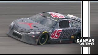 Final Laps Kurt Busch pressures Kyle Larson wins Kansas [upl. by Nybor]