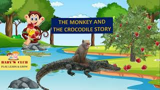 The Monkey and The Crocodile  Monkey and the Crocodile Story  Story Books  Monkey Cartoon [upl. by Saxela926]