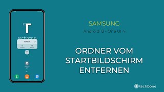 Ordner vom Startbildschirm entfernen  Samsung Android 12  One UI 4 [upl. by Hulburt]