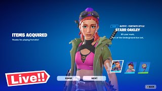 🔴 STARR OAKLEY FORTNITE ITEM SHOP LIVE Today Fortnite Chapter 5 [upl. by Tsenre]