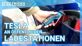 Tesla an öffentlichen Ladestationen aufladen  Tesla Tutorial [upl. by Nguyen]