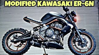 Modified Kawasaki ER 6N Into Street Scrambler By KEVIL’S SPEED [upl. by Nojad]