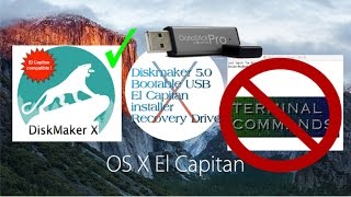 Diskmaker 50 Bootable El Capitan OS X 10 11 installer recovery drive [upl. by Oirramed976]