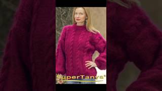 Purple hand knitted mohair sweater by SuperTanya [upl. by Birgit]