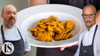 Agnolotti del plin al sugo darrosto la ricetta originale di Enrico Crippa e Dennis Panzeri [upl. by Arhat]