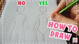 ☆ HOW TO DRAW  Female Body Tutorial ☆ [upl. by Ahsinrev623]